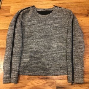 Lululemon Lab Grey Zipper detail sweatshirt size 8